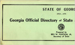 Georgia official directory of state and county officers [Apr. 1975]