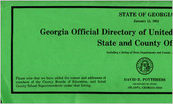 Georgia official directory of United States congressmen, state and county officers [Jan. 15, 1982]