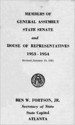 Members of General Assembly, State Senate and House of Representatives 1953-54 [Jan. 19, 1953]