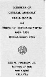 Members of General Assembly, State Senate and House of Representatives 1955-56 [Jan. 1955]