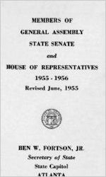 Members of General Assembly, State Senate and House of Representatives 1955-56 [June 1955]