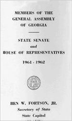 Members of the General Assembly of Georgia, State Senate and House of Representatives, first session of term 1961-62 [1961]