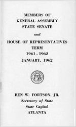 Members of the General Assembly of Georgia, State Senate and House of Representatives, second session of term 1961-62 [Jan. 1962]