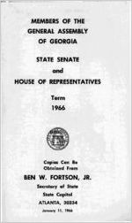 Members of the General Assembly of Georgia, State Senate and House of Representatives, second session of term 1966 [Jan. 11, 1966]