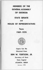 Members of the General Assembly of Georgia, State Senate and House of Representatives, second session of term 1969-70 [Jan. 1970]