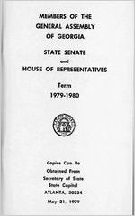 Members of the General Assembly of Georgia, State Senate and House of Representatives, first session of 1979-80 term [May 21, 1979]