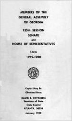 Members of the General Assembly of Georgia, 135th session, Senate and House of Representatives, second session of 1979-80 term [Jan. 1980]