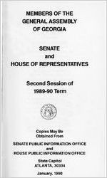 Members of the General Assembly of Georgia, Senate and House of Representatives, second session of the 1989-90 term [Jan. 1990]