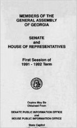 Members of the General Assembly of Georgia, Senate and House of Representatives, first session of term 1991-92 [Jan.  1991]