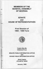 Members of the General Assembly of Georgia, Senate and House of Representatives, first session of term 1993-94 [Jan.  1993]