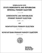 Consolidated vote state Democratic and Republican general Consolidated vote state Democratic and Republican general