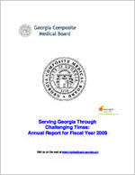 Serving Georgia through challenging times: annual report fiscal year 2009 [2009]