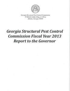 Fiscal year 2013 report to the governor