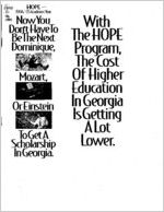 HOPE 1994-95 academic year : now you don't have to be the next Dominique, Mozart, or Einstein to get a scholarship in Georgia