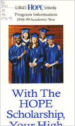 Georgia's HOPE scholarship program information, 1998-99 academic year