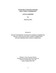 Annual report for fiscal year 2013