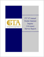 Annual dealer internet inquiry (VIN check) survey report, 2007