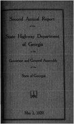 Second annual report of the State Highway Engineer to the State Highway Board of the State of Georgia 1919-1920 [May 1, 1920]
