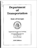 Supplemental specifications for construction of roads and bridges [July  1, 1996]