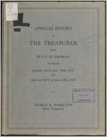 Annual report of the treasurer of the state of Georgia for period January 1st to June 30th, 1937 and July 1st, 1937 to June 30th, 1938