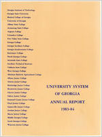 University System of Georgia annual report for fiscal year July 1, 1983 - June 30, 1984 [June 30, 1984]