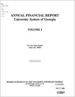Annual financial report, University System of Georgia, volume 1, for the year ended June 30, 1995 [June 30, 1995]