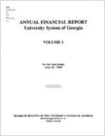 Annual financial report, University System of Georgia, volume 1, for the year ended June 30, 1996 [June 30, 1996]