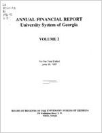 Annual financial report, University System of Georgia, volume 2, for the year ended June 30, 1997 [June 30, 1997]