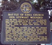 Battle of Ezra Church Gen. Stewart Wounded historical marker