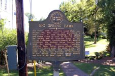 Big Spring Park historical marker