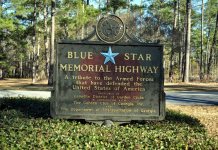Blue Star Memorial Highway historical marker (Crisp County)