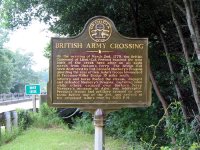 British Army Crossing historical marker