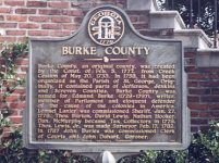 Burke County historical marker