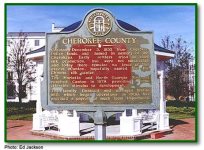 Cherokee County historical marker