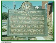 Clayton County historical marker