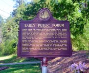 Early Public Forum historical marker