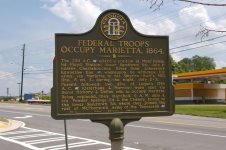 Federal Troops Occupy Marietta historical marker