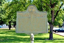First Confederate Flag Raising in Georgia historical marker
