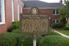 Franklin Baptist Church historical marker