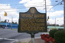 Garrard & Lightburn to Stone Mountain historical marker