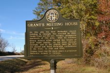 Grant's Meeting House historical marker