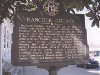 Hancock County historical marker