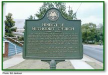 Hinesville Methodist Church historical marker