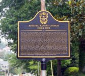 Historic Baptist Church Circa 1884 historical marker