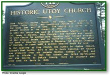 Historic Utoy Church historical marker