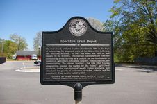 Hoschton Train Depot historical marker