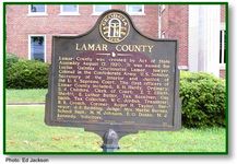 Lamar County historical marker