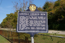 Louvale Church Row historical marker