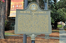 Mercer University historical marker