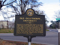 Old Oglethorpe University historical marker